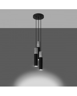 Lampa wisząca BORGIO 3P czarny Sollux SL.1081