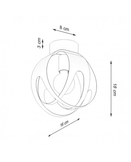 Plafon TULOS biały Sollux SL.1082