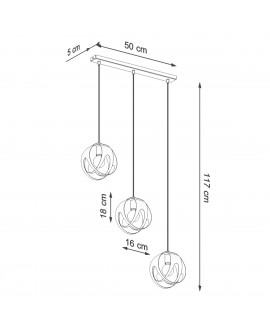 Lampa wisząca TULOS 3L biała Sollux SL.1085