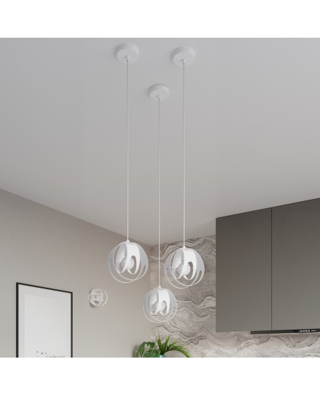 Lampa wisząca TULOS 3L biała Sollux SL.1085