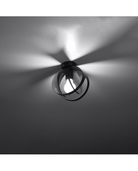 Plafon TULOS czarny Sollux SL.1086