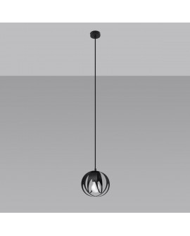 Lampa wisząca TULOS 1 czarna Sollux SL.1087