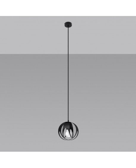 Lampa wisząca TULOS 1 czarna Sollux SL.1087