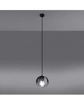 Lampa wisząca TULOS 1 czarna Sollux SL.1087