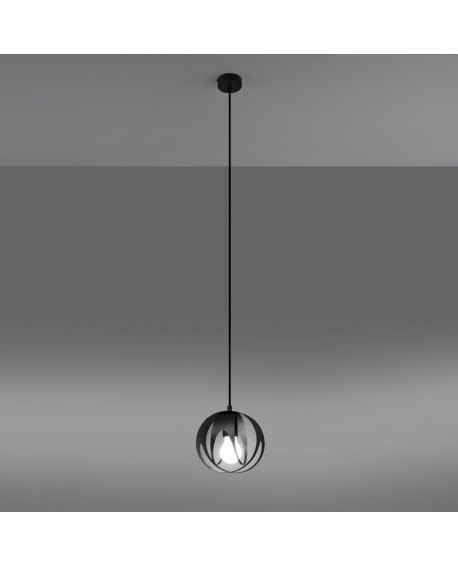 Lampa wisząca TULOS 1 czarna Sollux SL.1087