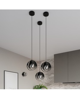 Lampa wisząca TULOS 3P czarna Sollux SL.1088
