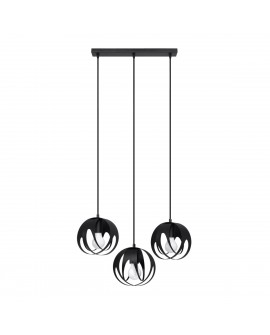 Lampa wisząca TULOS 3L czarna Sollux SL.1089