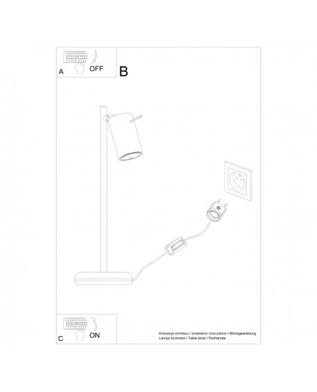 Lampa biurkowa RING biała Sollux SL.1090