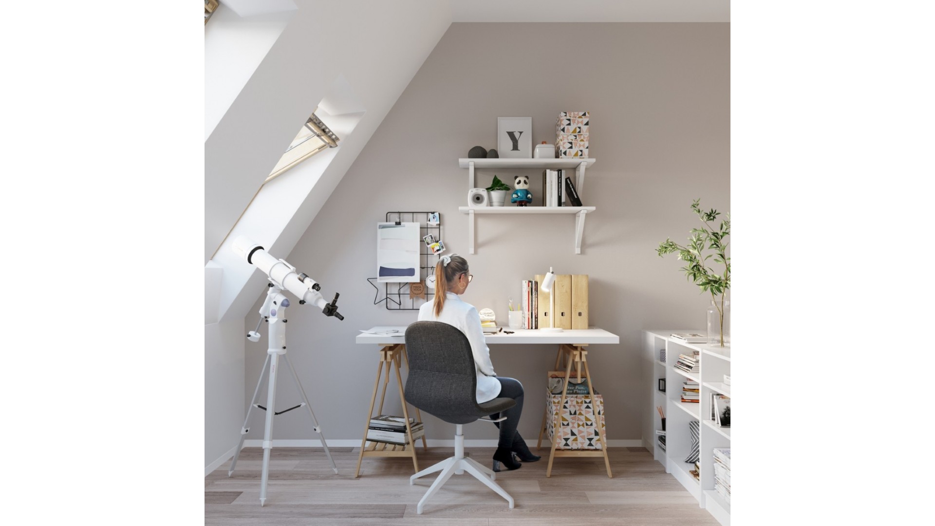 Lampa biurkowa RING biała Sollux SL.1090