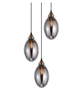 POTRÓJNA NOWOCZESNA LAMPA WISZĄCA LOFT DYMIONA RENTON W3 LUMINA DECO