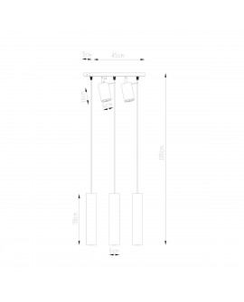 Lampa wisząca RING 3 biały Sollux SL.1098