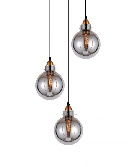 POTRÓJNA NOWOCZESNA LAMPA WISZĄCA LOFT DYMIONA CALVI W3 LUMINA DECO