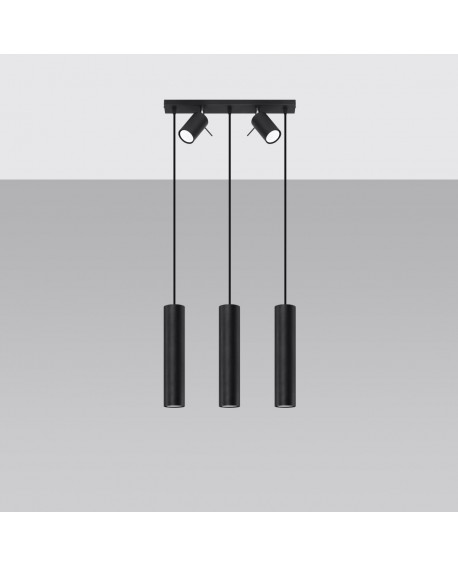 Lampa wisząca RING 3 czarny Sollux SL.1099