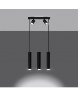 Lampa wisząca RING 3 czarny Sollux SL.1099