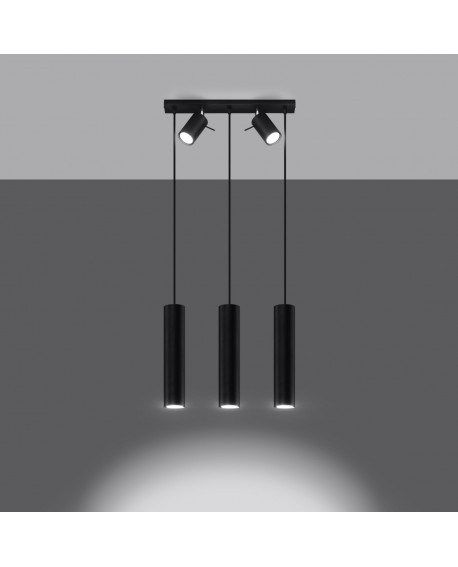 Lampa wisząca RING 3 czarny Sollux SL.1099