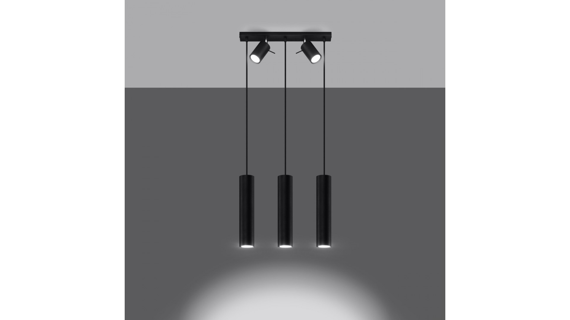 Lampa wisząca RING 3 czarny Sollux SL.1099
