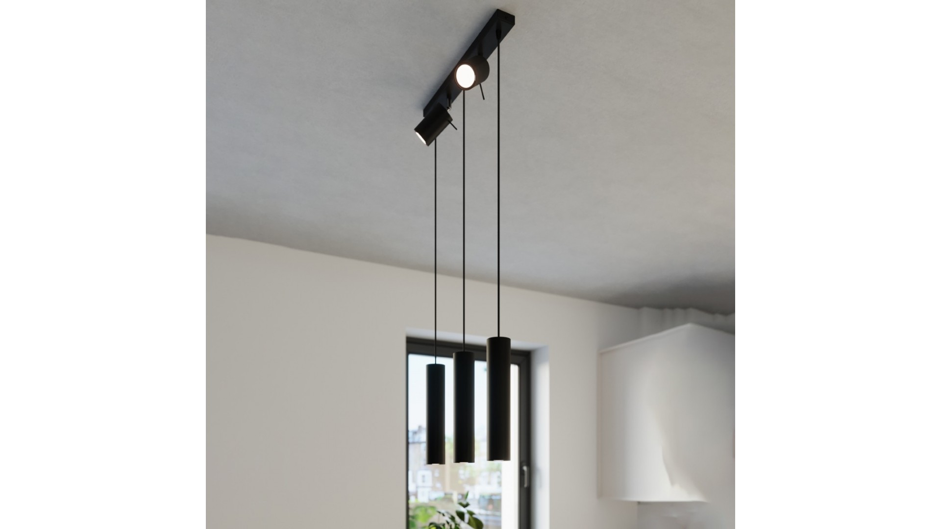 Lampa wisząca RING 3 czarny Sollux SL.1099