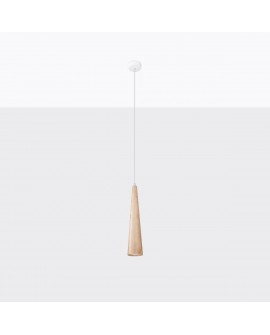 Lampa wisząca SULA 1 naturalne drewno Sollux SL.1100