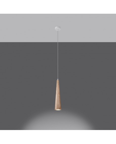 Lampa wisząca SULA 1 naturalne drewno Sollux SL.1100