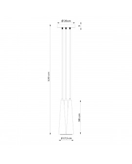 Lampa wisząca SULA 3P naturalne drewno Sollux SL.1101