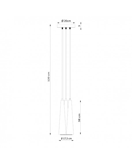 Lampa wisząca SULA 3P naturalne drewno Sollux SL.1101