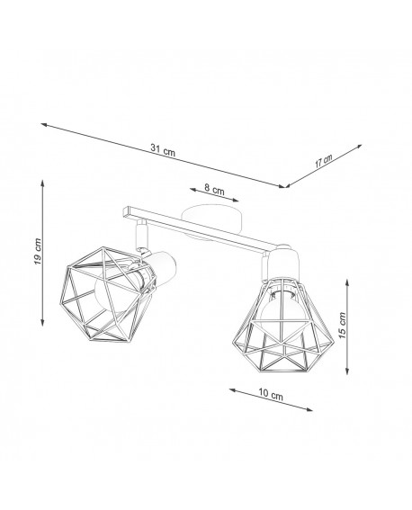 Plafon ARTEMIS 2 biały Sollux SL.1103