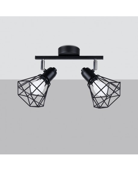 Plafon ARTEMIS 2 czarny Sollux SL.1106