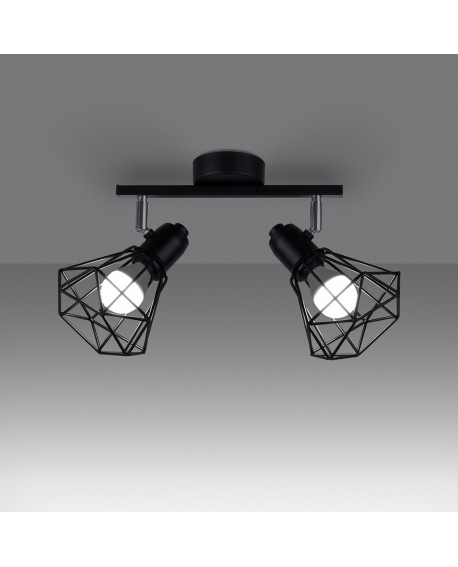 Plafon ARTEMIS 2 czarny Sollux SL.1106