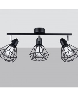 Plafon ARTEMIS 3 czarny Sollux SL.1107
