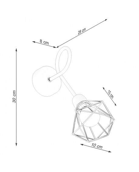 Kinkiet ARTEMIS 1S czarny Sollux SL.1108