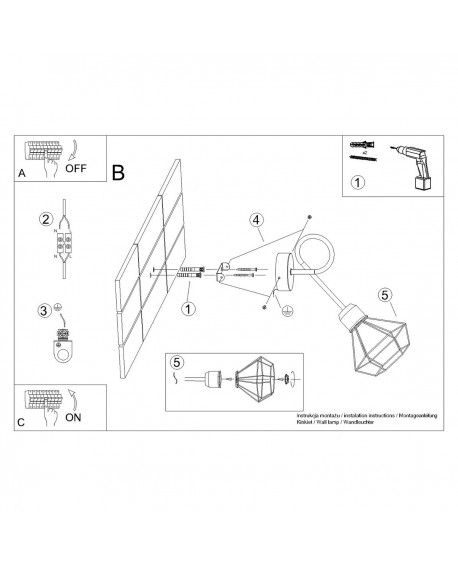 Kinkiet ARTEMIS 1S czarny Sollux SL.1108