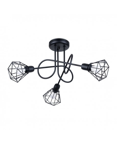 Żyrandol ARTEMIS 3S czarny Sollux SL.1109
