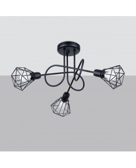 Żyrandol ARTEMIS 3S czarny Sollux SL.1109