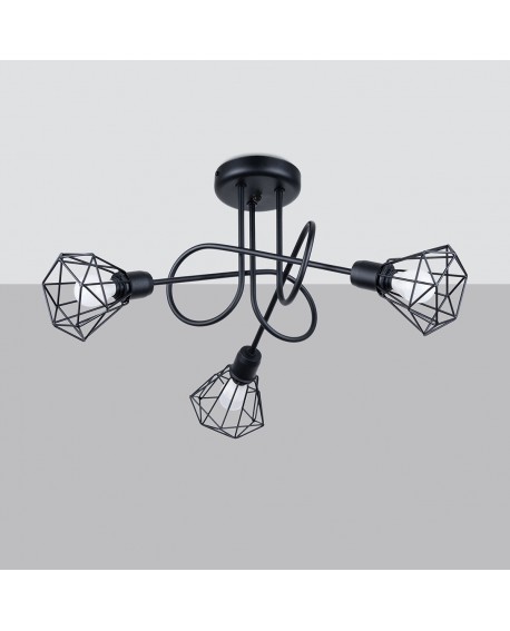 Żyrandol ARTEMIS 3S czarny Sollux SL.1109