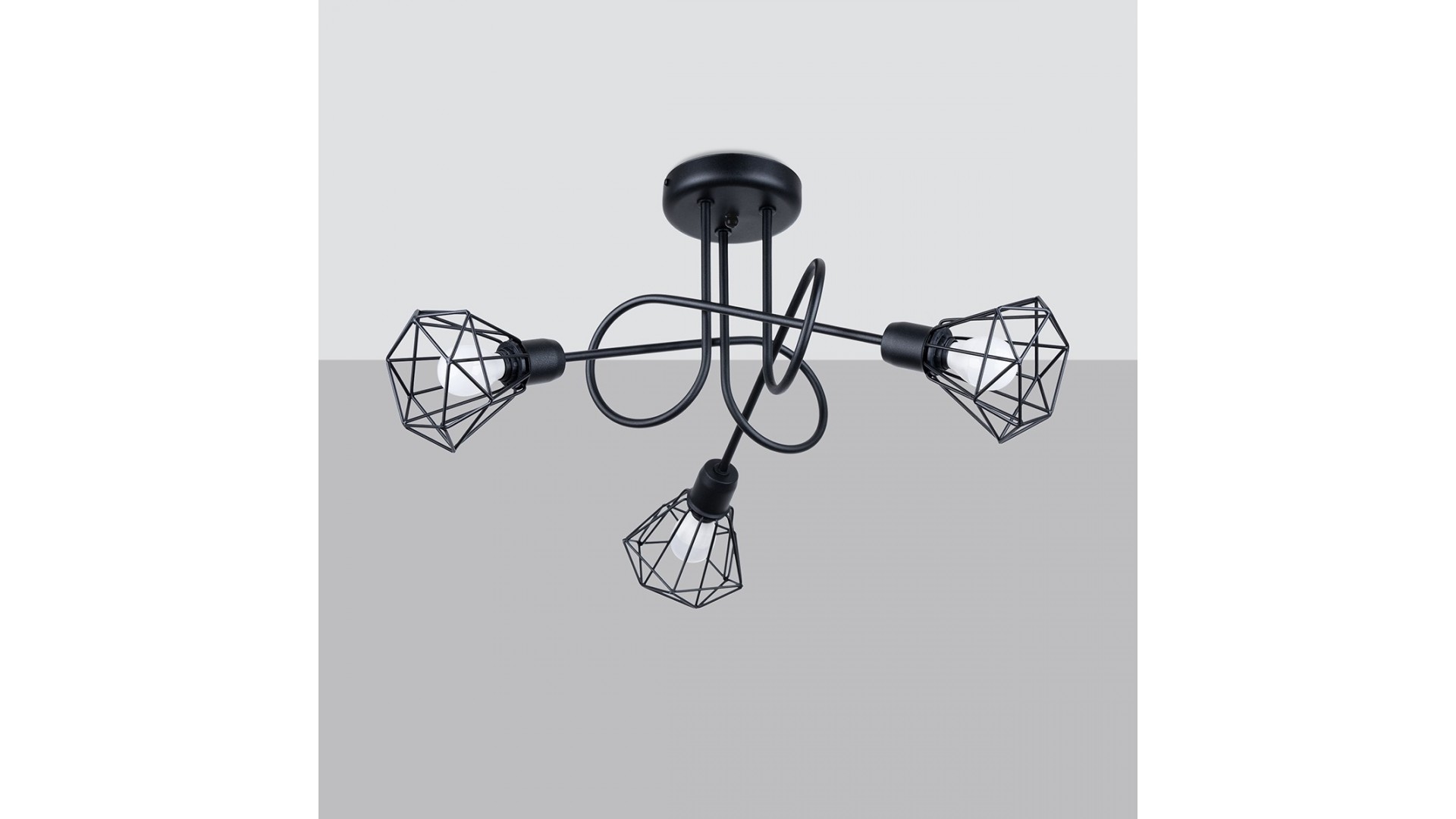 Żyrandol ARTEMIS 3S czarny Sollux SL.1109
