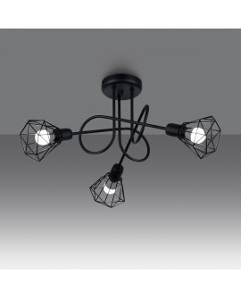 Żyrandol ARTEMIS 3S czarny Sollux SL.1109