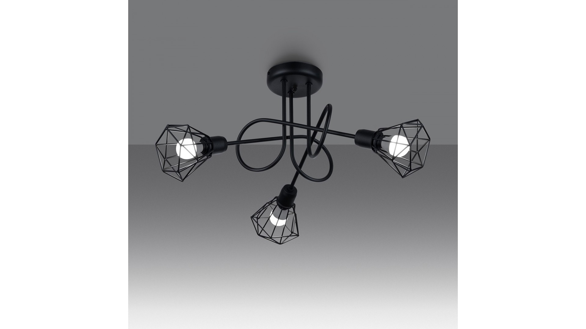 Żyrandol ARTEMIS 3S czarny Sollux SL.1109
