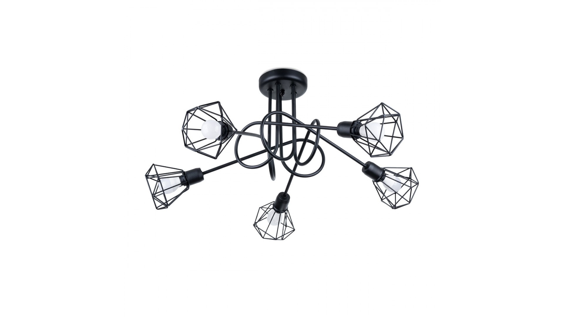Żyrandol ARTEMIS 5S czarny Sollux SL.1110