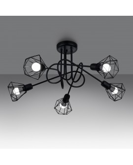 Żyrandol ARTEMIS 5S czarny Sollux SL.1110