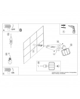 Kinkiet BELUCI 1 czarny Sollux SL.1114