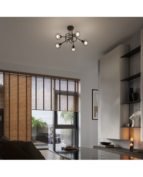 Plafon BELUCI 3 czarny Sollux SL.1116