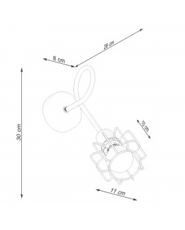 Kinkiet BELUCI 1S czarny Sollux SL.1117