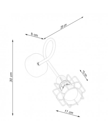 Kinkiet BELUCI 1S czarny Sollux SL.1117