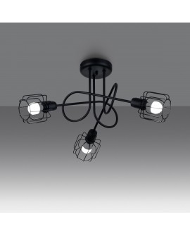Żyrandol BELUCI 3S czarny Sollux SL.1118