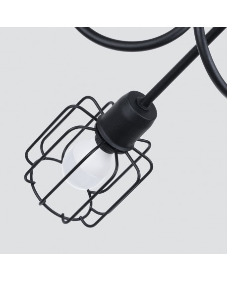 Żyrandol BELUCI 3S czarny Sollux SL.1118