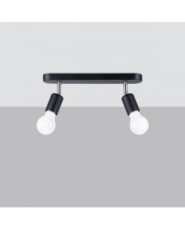 Plafon FORNES 2 czarny Sollux SL.1121