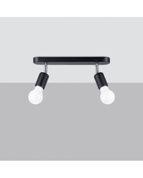 Plafon FORNES 2 czarny Sollux SL.1121