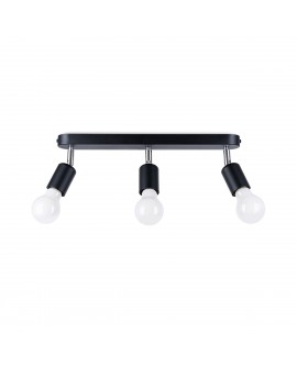 Plafon FORNES 3 czarny Sollux SL.1122