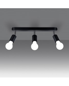 Plafon FORNES 3 czarny Sollux SL.1122