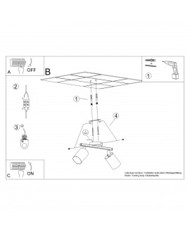 Plafon LEMMI 2 biały Sollux SL.1124